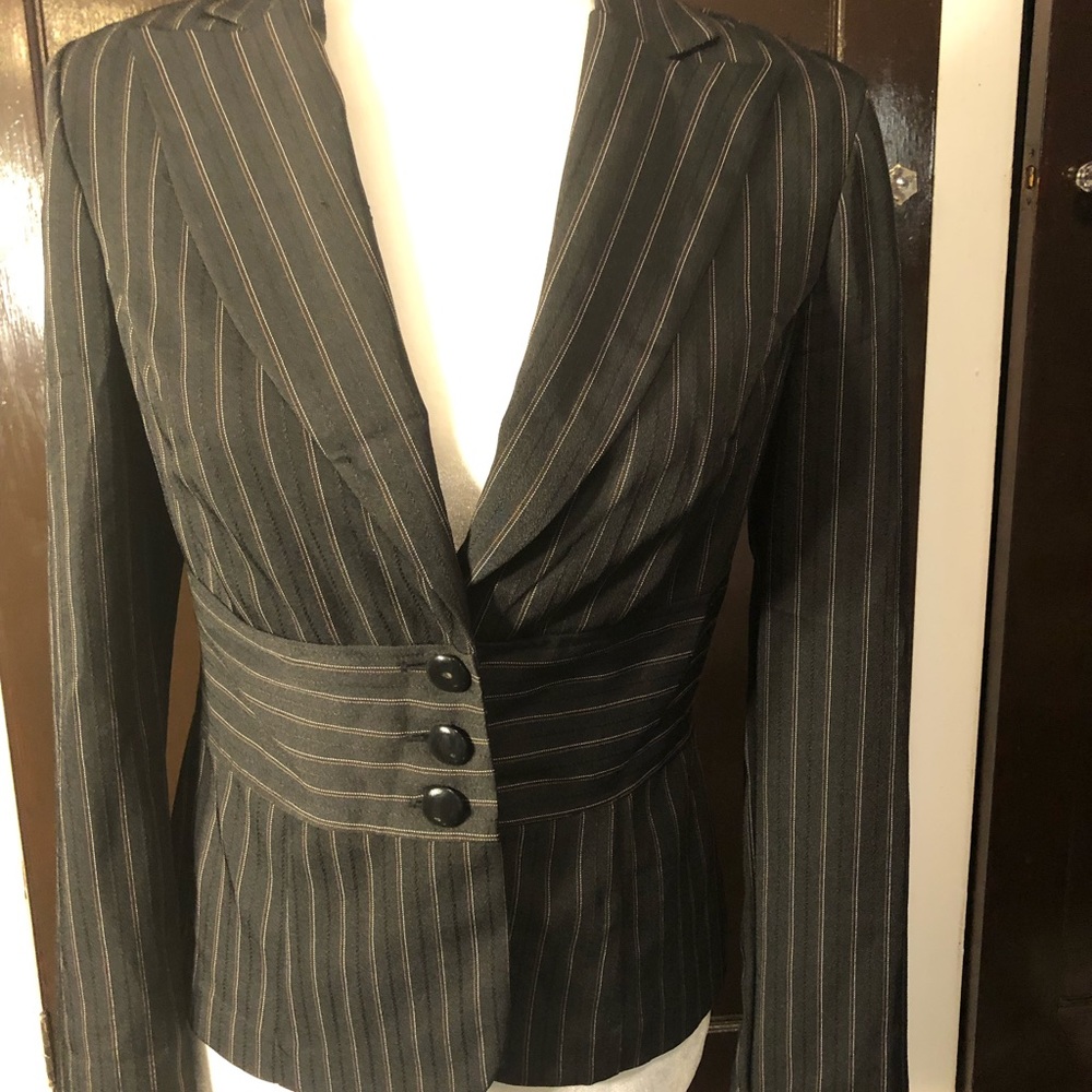 NWT BCX black stripe blazer, Sz ‘M’